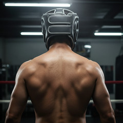MUFASA INTERNATIONALS Cowhide Leather Boxing Headguard