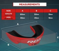 RDX Mouth Guard for Boxing MMA Kickboxing Muay Thai Junior Below 12 Year, Red