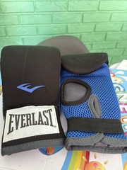Everlast Boxing Hand Wraps Black Blue Gray Protective Gear for Training Sparring