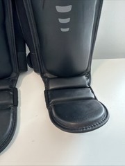 CENTURY Brave Shin Guards Black Gray Boxing Martial Arts Protective Gear L/XL