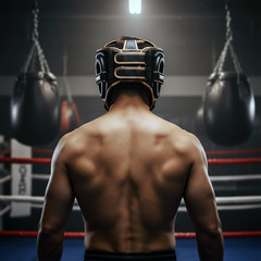 MUFASA INTERNATIONAL Cowhide Leather Boxing Headguard Sparring Kickboxing Gear