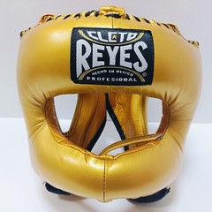 Cleto Reyes Boxing Head Gear Full Face Type Size Free Gold from Japan Used