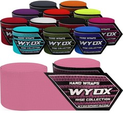 WYOX Gel Boxing Hand Wraps | Inner Gloves for Men Women 4.5 meter, Plain Pink