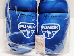 PUNOK WKF APPROVED SHIN INSTEP SHIN GUARDS BLUE SIZE LARGE
