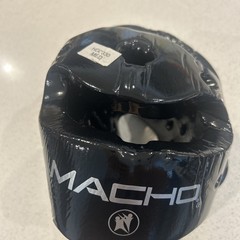 Macho Black Martial Arts Sparring Protective Headgear Medium