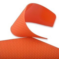 Motorcycle Non-Slip Rubber Gas Tank Pads with Knee Grips – 3-Piece Orange