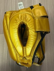 Cleto Reyes Boxing Headgear Full Face Gold Leather Free Size New Mexico
