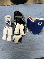 World Class Martial Arts Chest Guard Size 3 Blue White Red