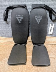 RDX Muay Thai Shin Guards, MMA, Kickboxing Guards, Karate Sparring Gear XL