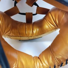 Cleto Reyes Boxing Head Gear Full Face Type Size Free Gold from Japan Used