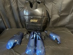 LIGHTNING by ProForce Lightning Boxing/Martial Arts Chest Guard XL Black/Blue
