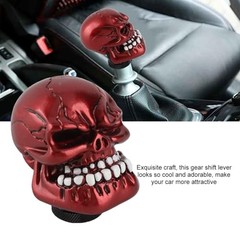 Universal Skeleton Skull Head Gear Shift Knob for Cars – Cool Red Automotive