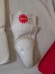Shin Guards-$30, Groin Cup-$12, Gloves-$20, Helmet-$25, Suit-$30 Everything-$80