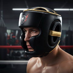 MUFASA INTERNATIONAL Cowhide Leather Boxing Headguard Sparring Kickboxing Gear