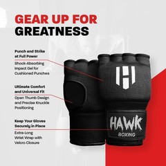 High-Performance Hawk Inner Gloves: Ultimate Protection for Fighters – Black