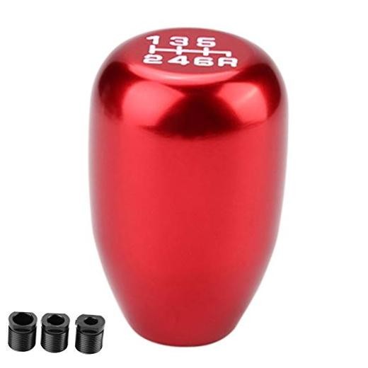 Weighted Metal Shift Knob (157g) 6-Speed Universal Manual for Real Car & Red