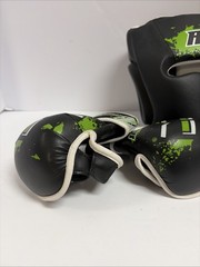 Revgear Headgear & Gloves Adult Med / Youth Large Combat Green