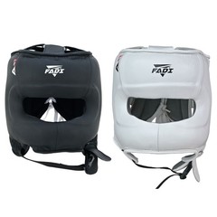 Leather Boxing Headgear MMA Muay Thai Sparring Head Guard L/XL FADI 2 Pack Black