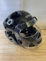 Century Sparring Headgear Helmet w/ Face Shield Guard Karate TKD Adult S USED