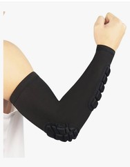 Hobrave Padded Arm Sleeves 2 Pack Crashproof Elbow Forearm Pads X-Large Black