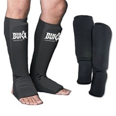 BUKA Shin Instep Protectors Foot legs Guards Pads kick Boxing MMA Muay Thai New