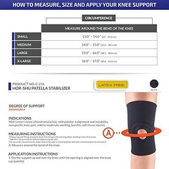 CHAMPION Knee Support Hor-Shu Patella Stabilizer Neoprene X-Large Black