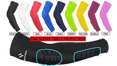 2PCS Padded Elbow Forearm Sleeves Medium Black Padded Elbow Forearm