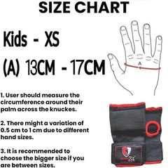 INFINIX SPORTS Boxing Hand Wraps Inner Gel Gloves for X-Small, Black