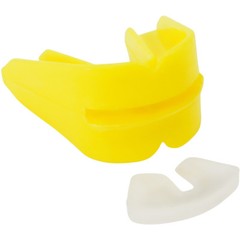 YELLOW DOUBLE MOUTH GUARD w/ CASE – MEISTER MMA Gum Shield CUSTOM FIT MOLDABLE