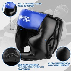 2 Pack Boxing Headgear, Boxing Gear Equipment Training Sparring Safety Head G…