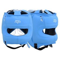 FADI Sports A1 Leather Boxing Headgear 2 Pack S/M Blue MMA Muay Thai Guard