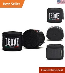 Machine Washable Black Hand Wraps for Boxing & MMA – Secure Thumb Loop Design