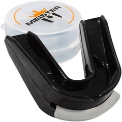 MEISTER DOUBLE MOUTH GUARD w/ CASE – BLACK MMA Gum Shield – CUSTOM FIT MOLDABLE