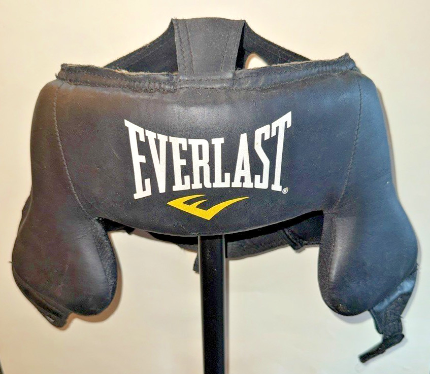 Everlast Boxing Headgear Everfresh Black Protective Sparring Head Guard Medium