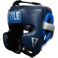 Title Boxing Royalty Leather Training Headgear – Royal/Navy