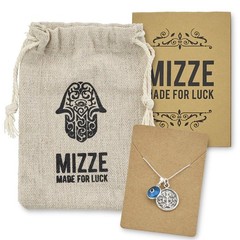 Winning & Winners Silver Coin Charm Necklace – 20″ Box Chain with Blue Evil E…