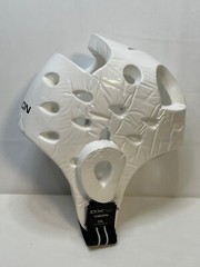 DXV Vision Tae Kwon Do karate open face headgear youth child white