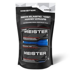 Meister Junior 108″ Semi-Elastic Hand Wraps (Pair) – Length, Blue