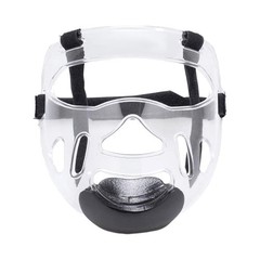 Clear Taekwondo Face Shield Mask – Detachable PC Headgear with Kids, clear