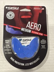 SISU Medium NextGen Aero Guard 1.6mm Adult Mouthguard Royal Blue BRAND NEW