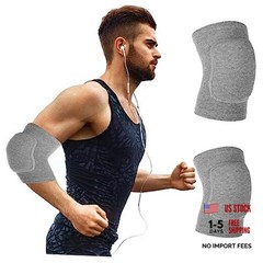COMNICO Arm Brace Pads Elbow Protector Strap Pair Gray, Gray(40-75kg)