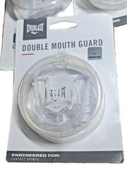 Everlast Double Mouthguard Clear One Size Unisex Adults Sparring Protection NEW