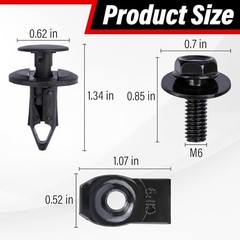 45PCS Engine Under Cover Splash Shield Guard Body Bolts Screws, Universal