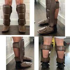 Victorbudousa Thai Shin & Instep Pads | Kickboxing Foot Protectors| MMA Training