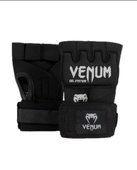 Venum Kontact Gel Glove Wraps – Black/Black, Large Size, Black/Black – BB1