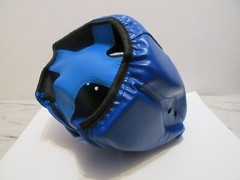 Boxing Helmet Head Protection Face Cover Muay Thai MMA Martial Blue Adj Size Adu