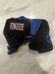 NWT Ringside Boxing MMA Training Headgear with Cheek Protectors Blue Black Large