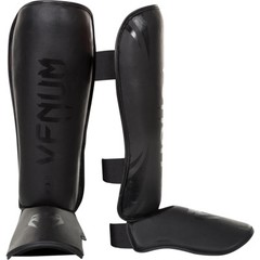 Venum Challenger Standup Skintex Leather MMA Shin Instep Guards – Black