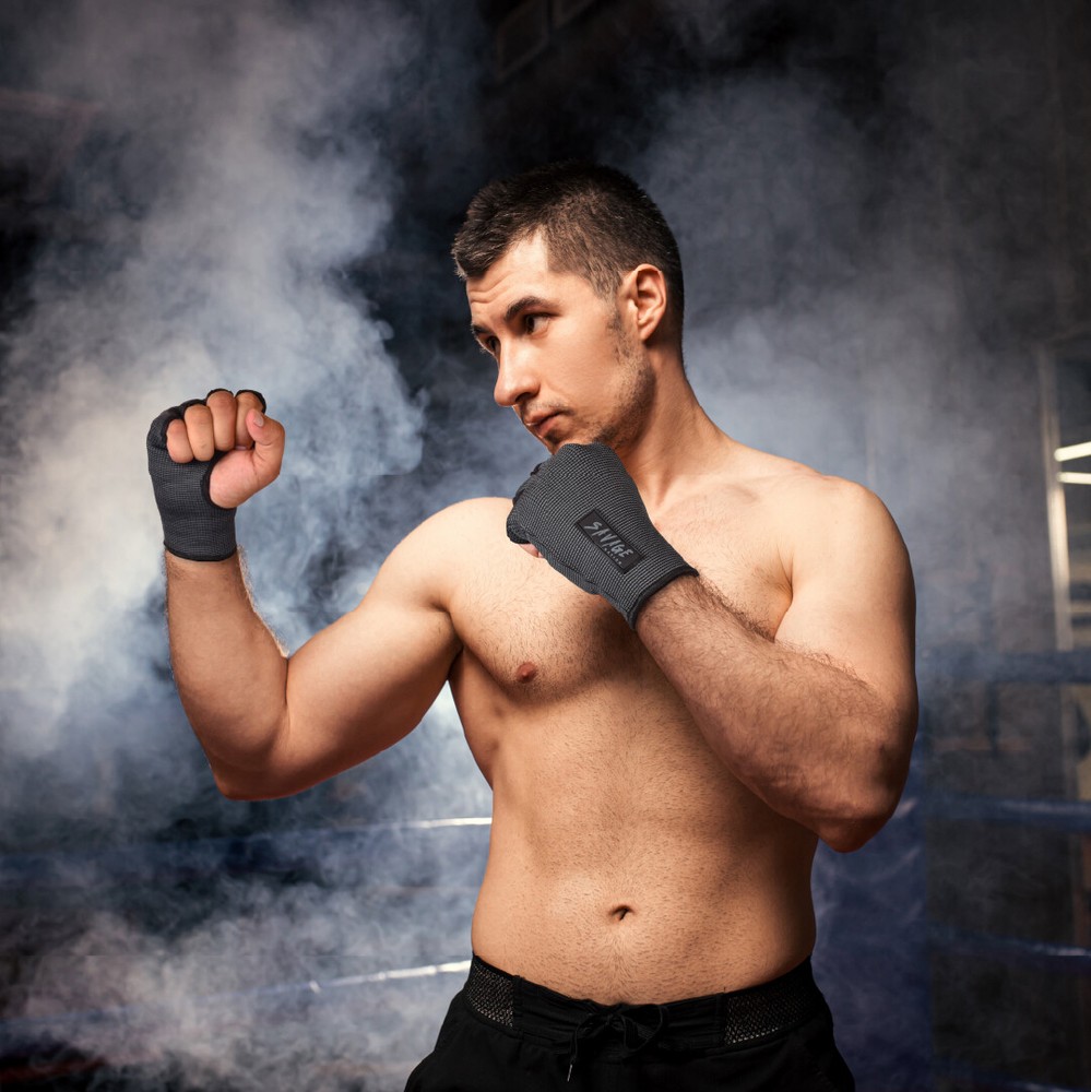 Boxing Hand Wraps, Boxing, Compression Wrist Sleeves, Padded Gloves MMA Muay Tha