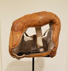 VINTAGE BOXING LEATHER HEADGEAR SPORTS HISTORY IL POSSIBLE ARMY GEORGE A REACH C
